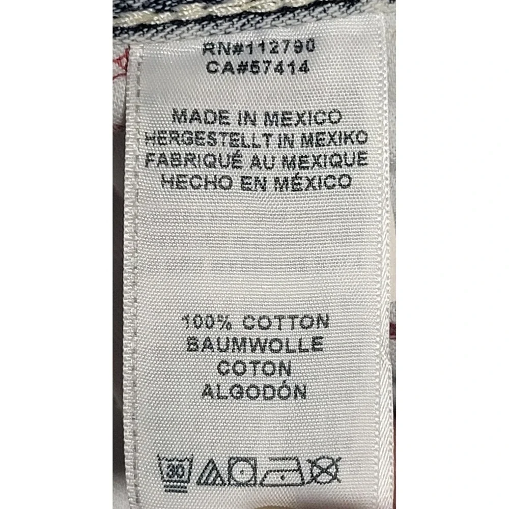 Vtg True Religion Men's Ricky Straight Leg Natural Mega T White/Red Jeans Sz 40